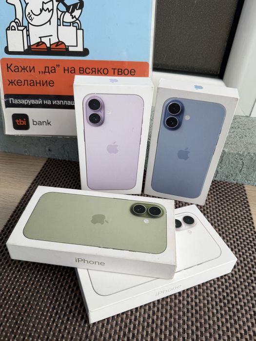 НОВ*iphone 17  256 Lavender / White / mist Blue /Sage Лизинг от 26€/м айфон 17 /син/виолет/бял  Гаранция