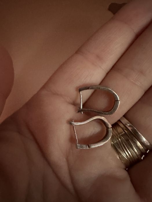 Cercei din argint,stantati