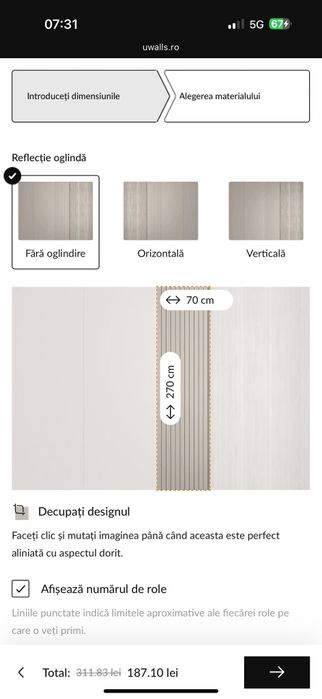 Tapet Premium UWALS aspect piatra 3.16 x 2.70m