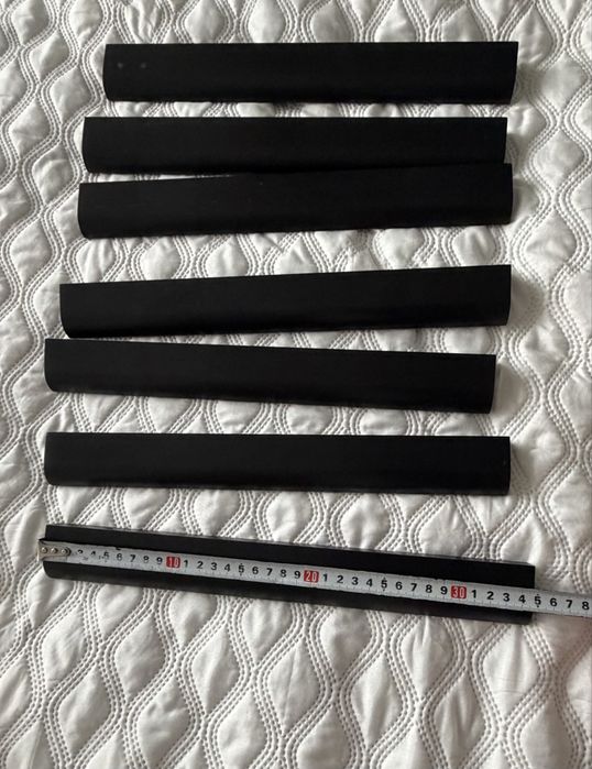 Set 7 manere metalice negre  profil 350 mm