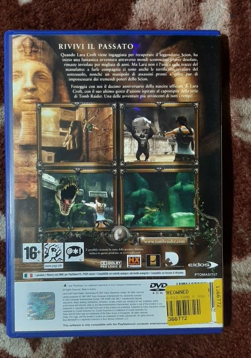 Tomb Raider Anniversary PS2 (Ediție 2 Discuri: Joc + Disc Bonus