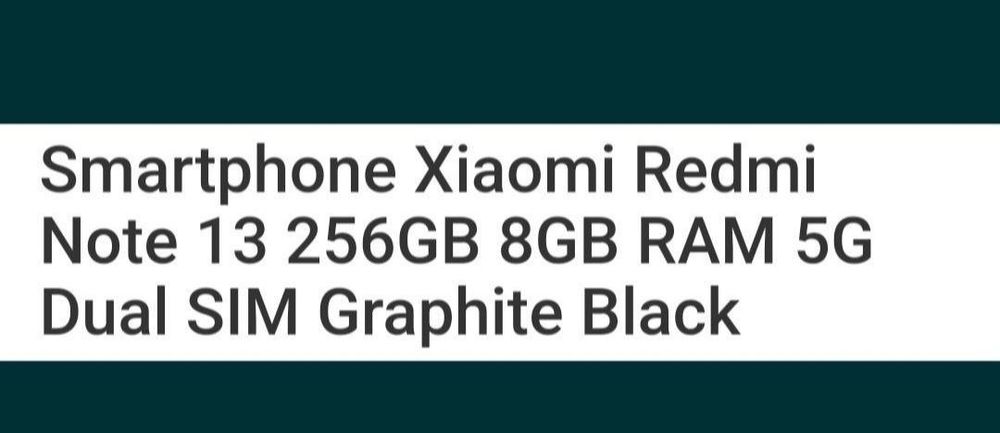 Xaomi Redmi Note 13  GB 256 GB 8 Nou