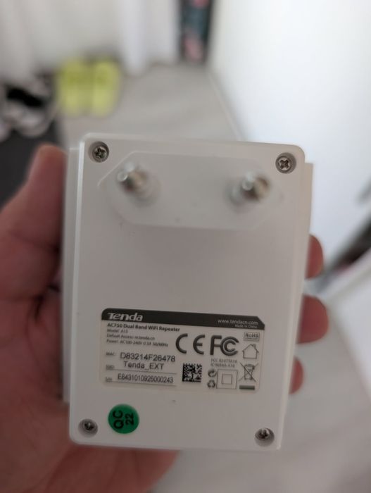 Wireless Range Extender TENDA A15 AC750, Dual-Band 300 + 433 Mbps, alb