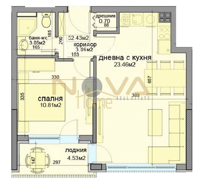 2-стаен в Варна-Победа площ 60 цена 153900