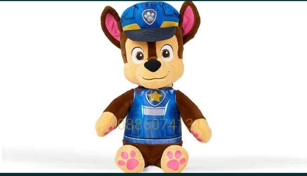 Голяма плюшена играчка Пес Патрул, 65см Куче Скай, Чейс, Роки, Маршал