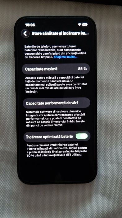 iPhone 14 128GB midnight, eSIM only, 85% baterie, deblocat + husă UAG