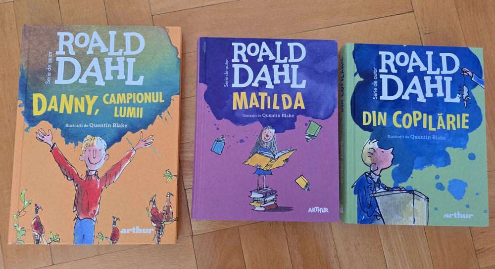 Carti penteu copii,3 vol: "Danny, campionul lumii", "Matilda", "Din copilarie", de Roald Dahl