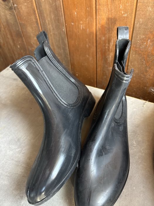 Гумени ботуши с част от плат