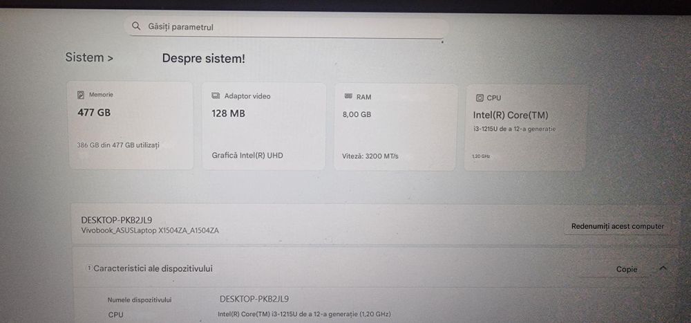 Laptop asus vivobook 15