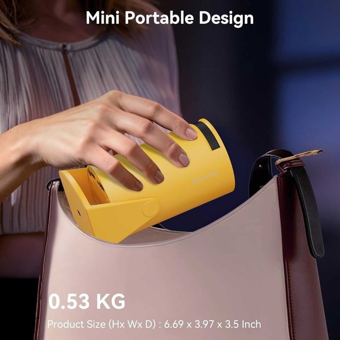 Мини проектор, Android TV 11.0, Преносим с Wifi и Bluetooth 5.2, 1080Р