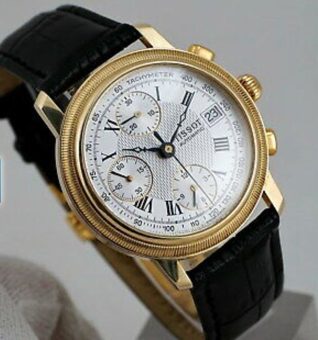Tissot 18k greutate aur brut 55g total 87,38g 38mm\12,62mm-7750 valjou