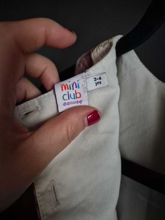 Rochiță elegantă pentru fetițe cu imprimeu floral mov-albastru