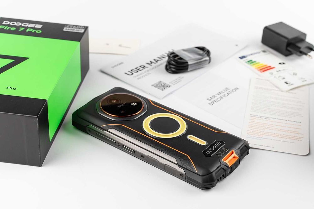 Doogee Fire 7 Pro 5G - 6.6", 8GB + 24GB/256GB, 13000mAh, 64MP, защита
