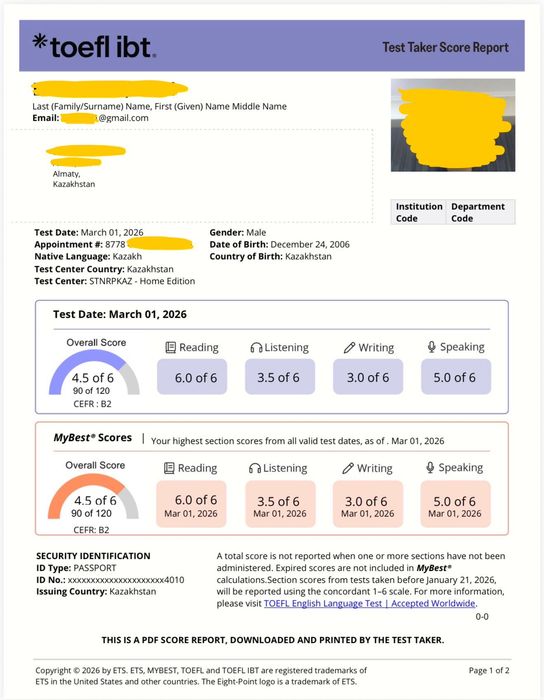 Помощь со сдачей TOEFL в Алматы