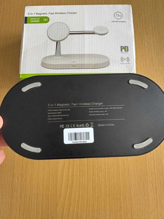 5в1 Magnetic Fast Wireless Charger / Dock. 5в1 Стойка безжично Apple