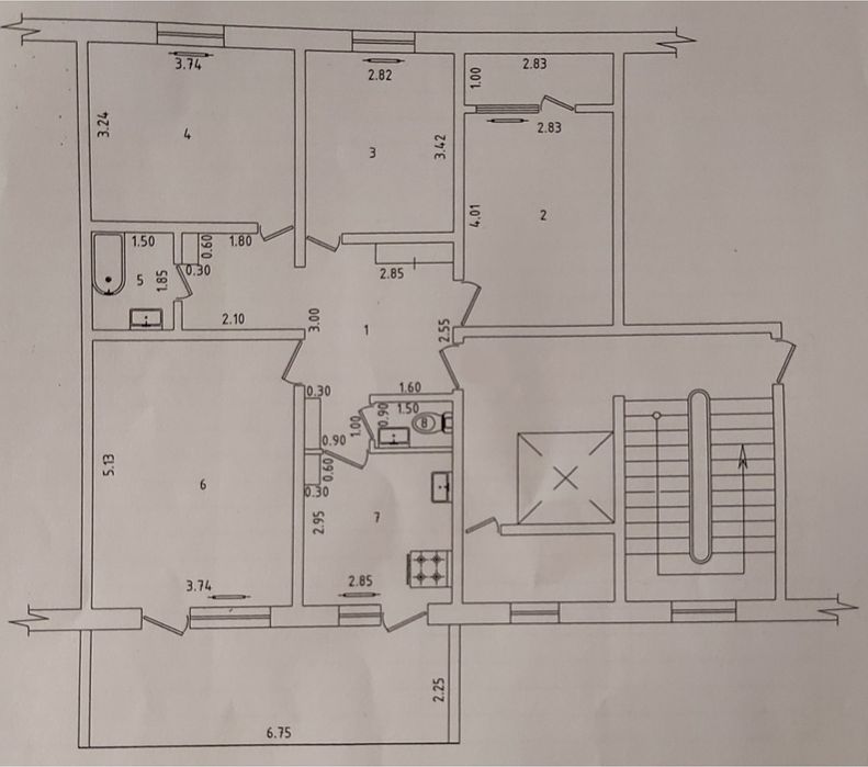 Продаётся 4-комнатная квартира