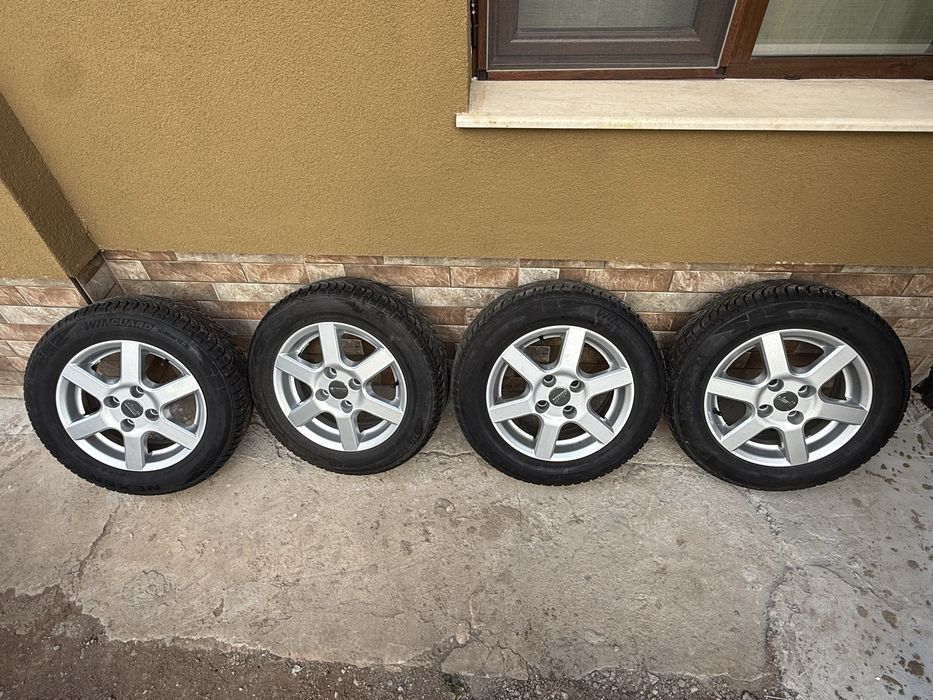 Алуминиеви джанти + зимни гуми  4х100 R14