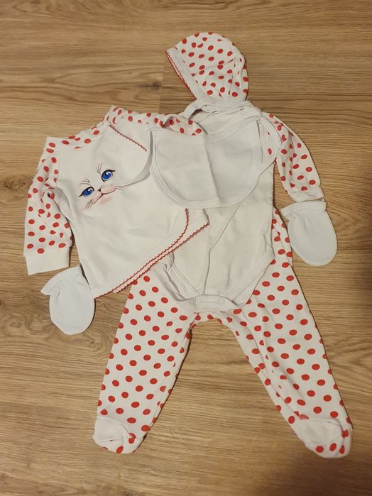 Pachet haine 0-3 luni, bumbac, accesorii noi