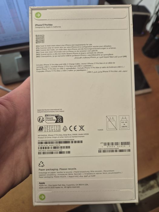 iPhone 17 Pro Max 256GB Deep Blue