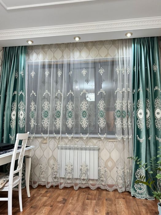 Комплект штор с тюлью