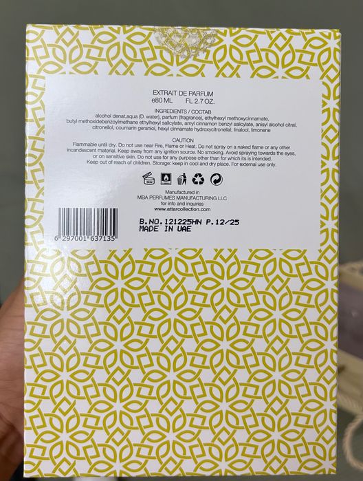 Духи оригинал Attar collection musk cashimir extract