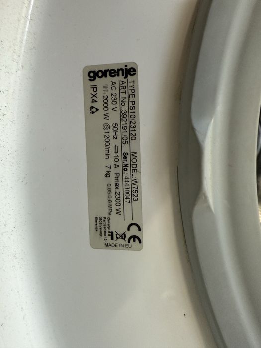 Пералня Gorenje W7523 на части