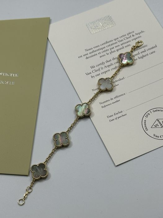 Brățară Van Cleef & Arpels 5 motifs Gold 750 Mother of Pearl