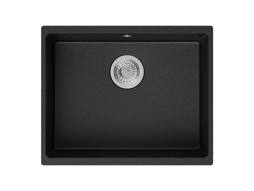 Гранитна Кухненска Мивка за Вграждане под Плот Лондон 60 - Черна