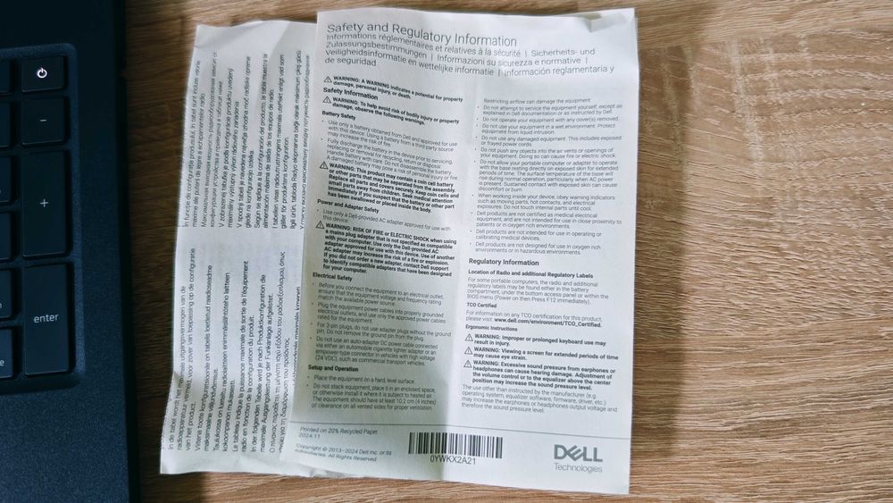 Dell Pro 16/Intel Ultra Core i5 120U/16GB RAM/512GB SSD NVMe/16' FHD+ IPS/Intel Graphics с гаранция 3 години буквално НОВ
