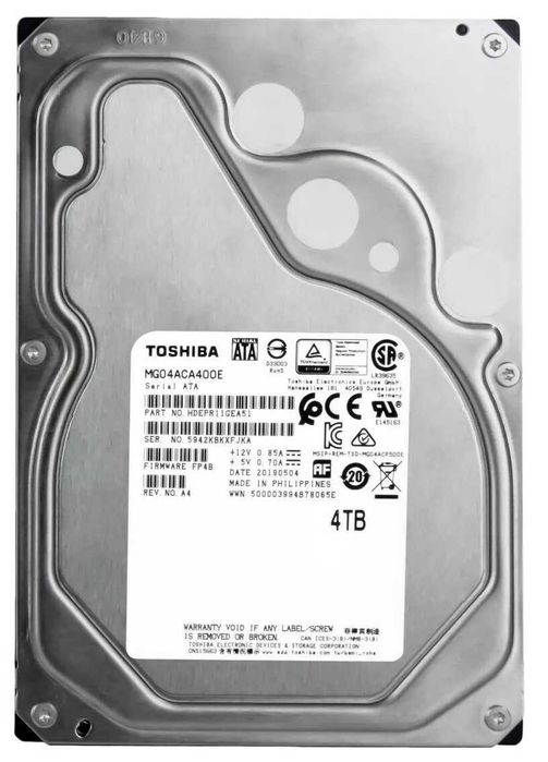 Хард диск HDD Toshiba MG04ACA400E 4TB 4000GB 7.2K RPM SATA Cache: 128MB 3.5 100% здраве