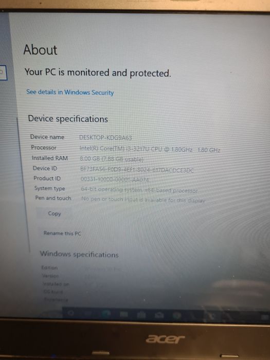 Laptop Acer i3 3rd gen 8gb 500gb nvidia 2gb 14"led slim hd