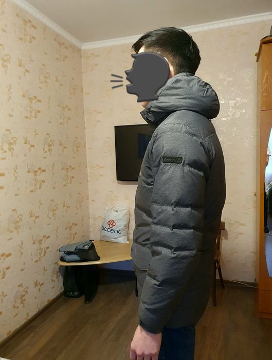Пуховик Reebok (мужской, размер s)