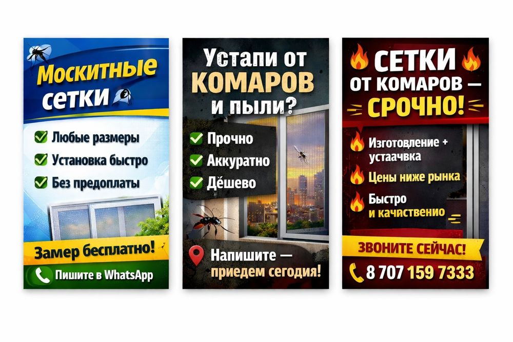Москитные сетки Все виды москитных сеток