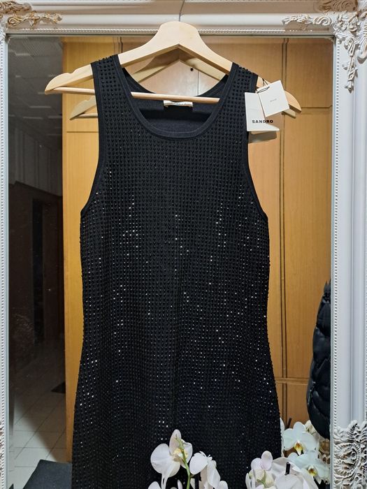 Дамска черна рокля Sandro
