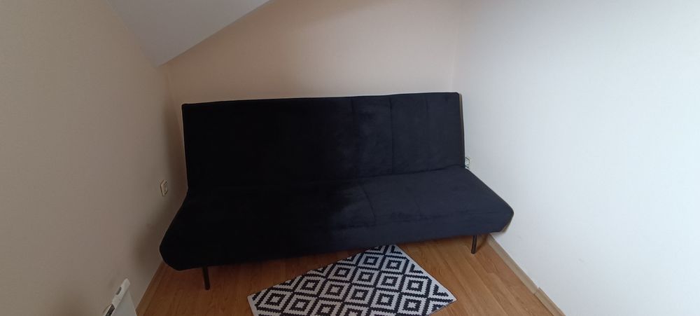 Диван клик-клак черен 110х190 см