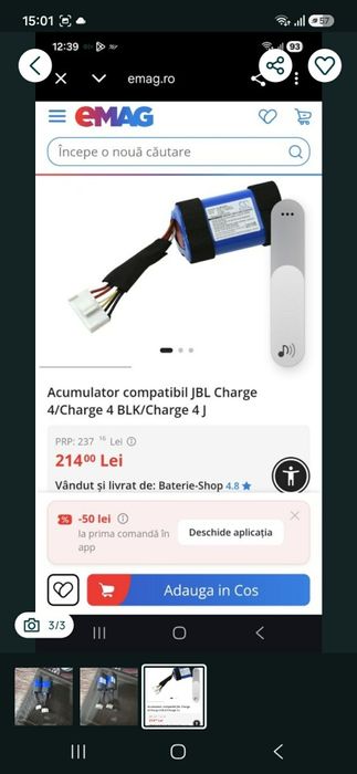 Vând acumulator compatibil JBL