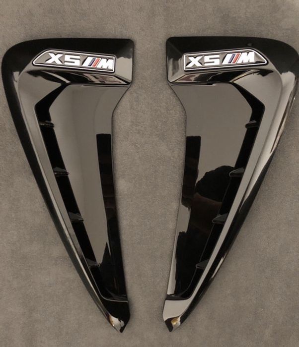 Set Grile Grila aripa aer deflector Piano Black Bmw X5 X drive X5M F15
