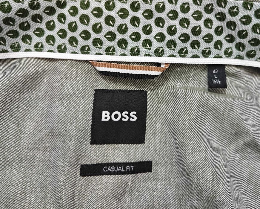 HUGO BOSS 57% Ленена мъжка риза размер L
