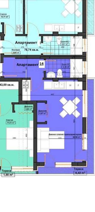 Продава се Едностаен апартамент в Варна, Погреби - 39 кв.м за 1488 €/кв.м - Снимка #5