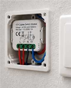 Умное Zigbee-реле 1 канал / 10A / 100–240V / модуль для света