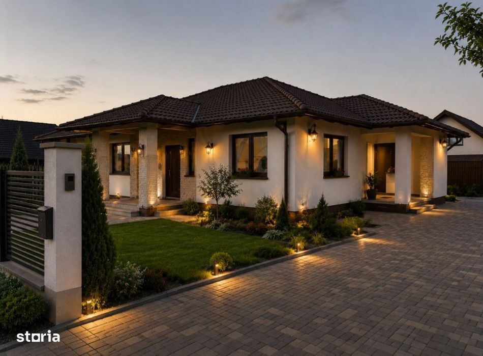 Casa pe un singur nivel la cheie,150 mp, gard, pavaj, LIVEZENI