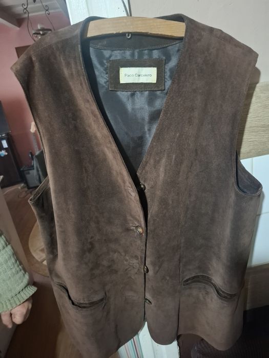 Vând vestă piele întoarsă Paco Carcelero!