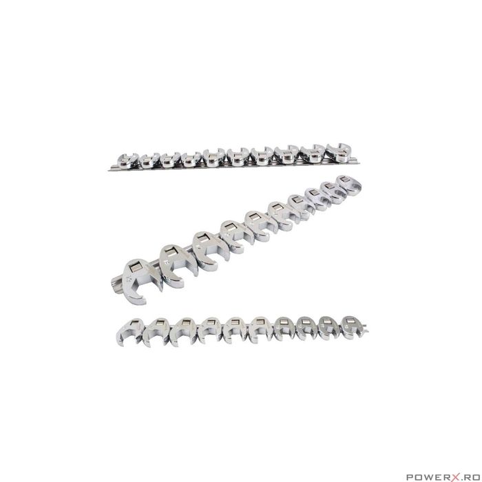 Set chei inelare semideschise 3/8", 10-19 mm, 10 piese, Asta