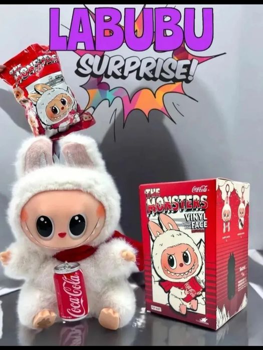 Мягкая игрушка Лабубу  с Coca Cola 1шт