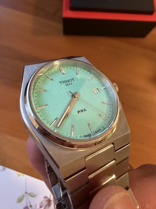 Tissot PRX Mint Green 40mm quartz