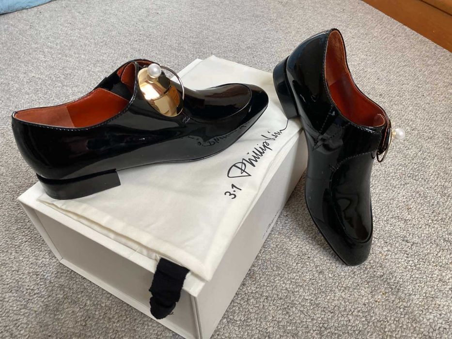 Phillip Lim pantofi de dama cu ornamet metalic, negri, marime 37