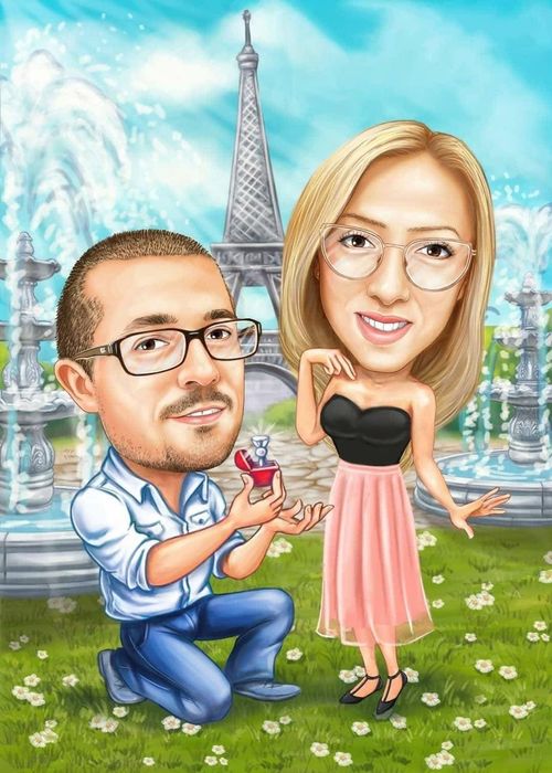 Карикатура за Двойка, Семейство, Влюбени - Перфектният подарък