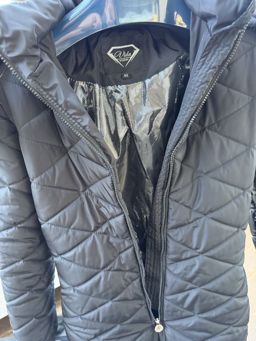 Зимен гащеризон с пух и естествен косъм – като нов, размер S (EU 36 / BG 44)