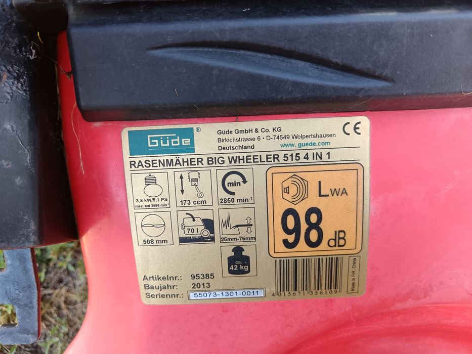 GUDE, mașina  pt tuns iarba, DEFECTĂ!