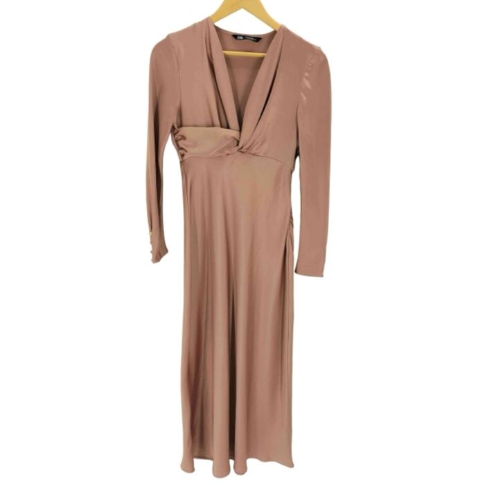 Rochie satin lunga zara M